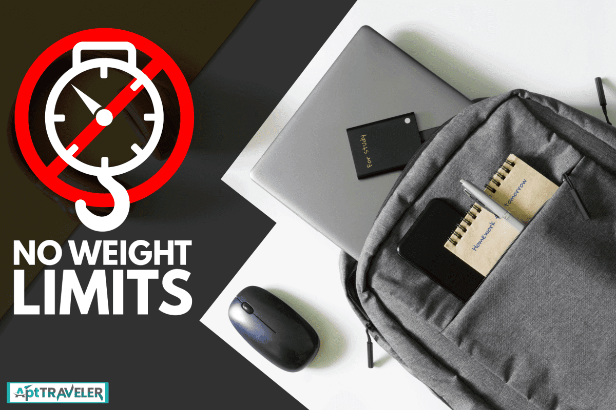 personal items, red headphone, laptop bag, backpack, laptop, mouse, notes, Do Personal Items Have A Weight Limit?