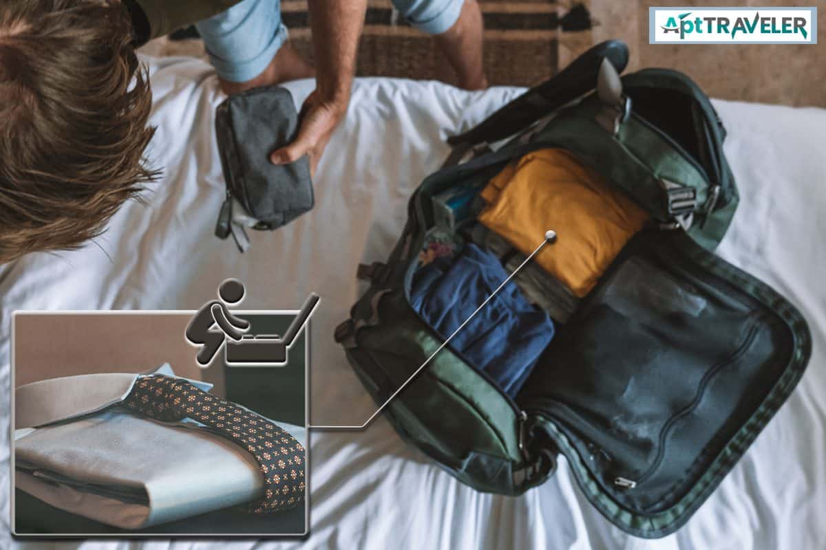 A male traveler packing clothes in a duffel bag, How To Pack A Suit In A Duffel Bag