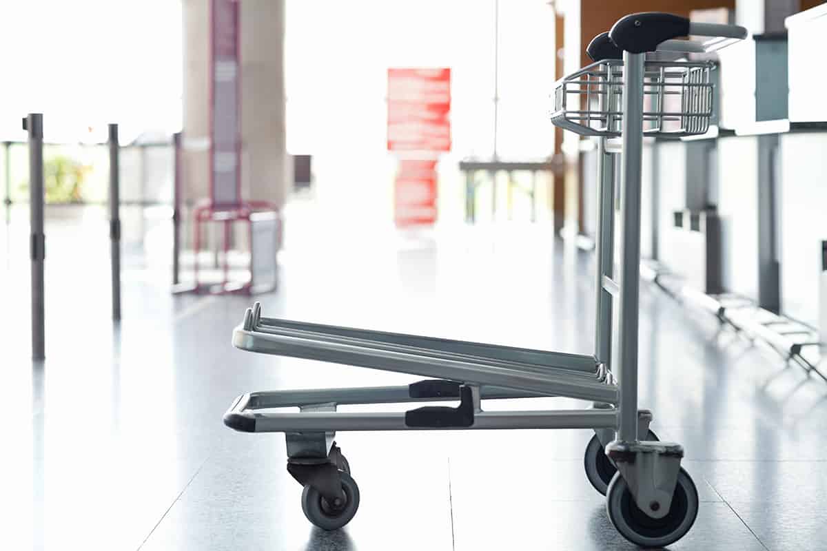 Luggage trolley at the airport