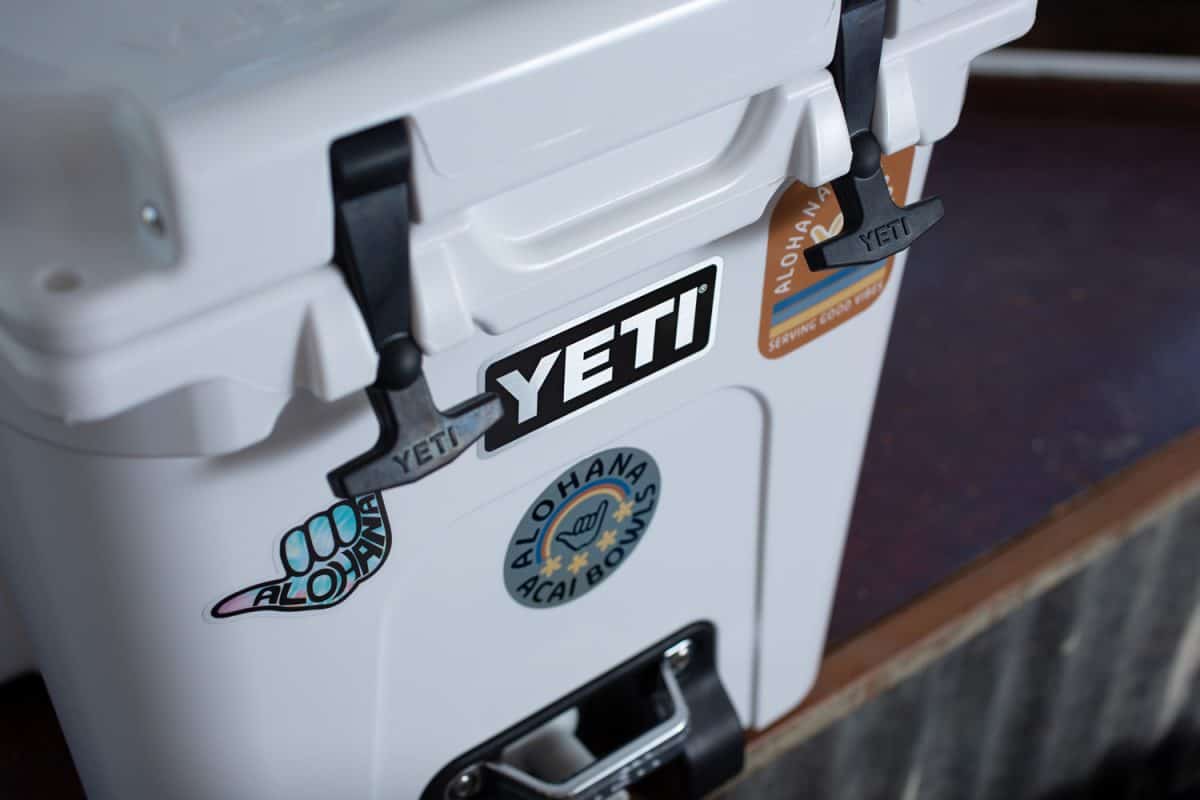 A view of a Yeti cooler.