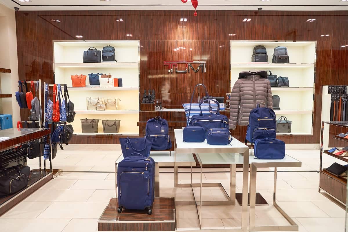 Can I Get My TUMI Monogrammed If Purchased Online - interior of the store at Suria KLCC. Suria KLCC is located in the Kuala Lumpur City Centre district.