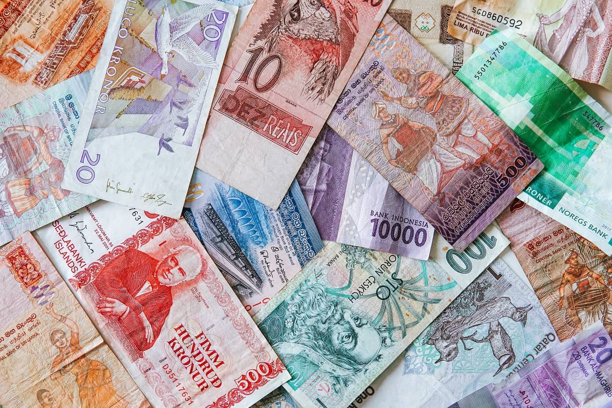 Foreign Money - different banknotes from all over the world.