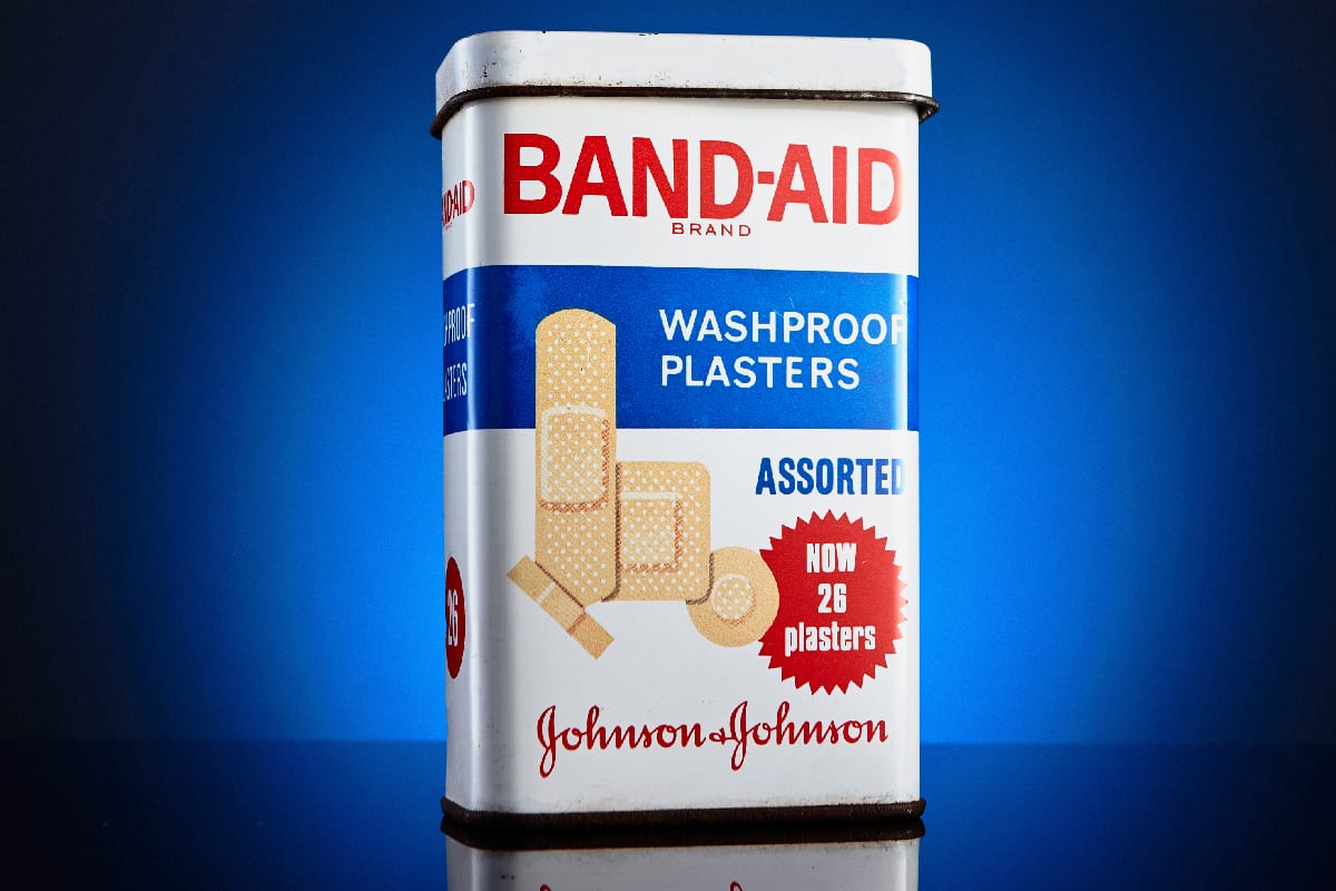 Johnson & Johnson band aid vintage tin box
