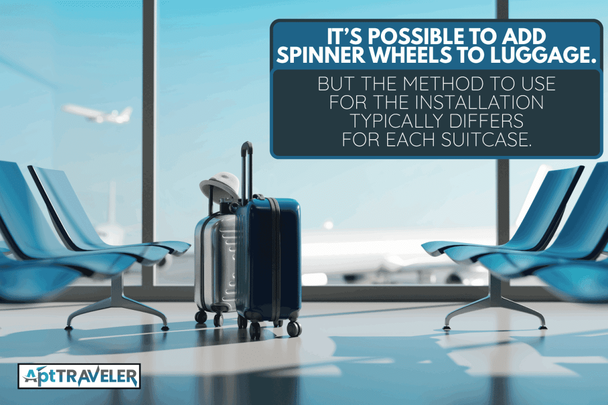 Suitcases in airport. Travel concept. Can You Add Spinner Wheels To Luggage