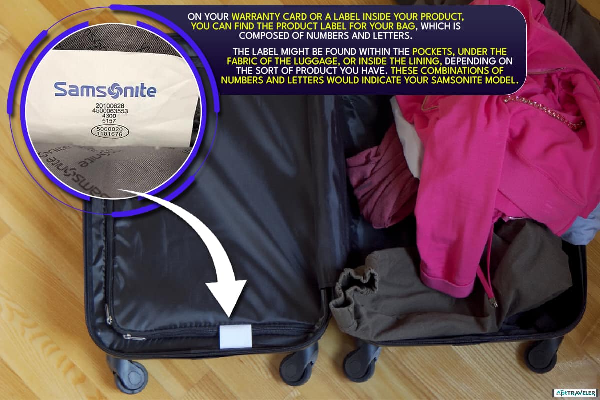 An open suitcase lies on the floor, What Samsonite Model Do I Have?