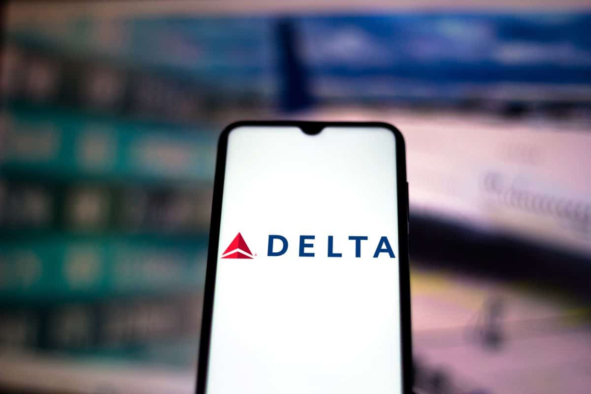  In this photo illustration the Delta Air Lines logo seen displayed on a smartphone.