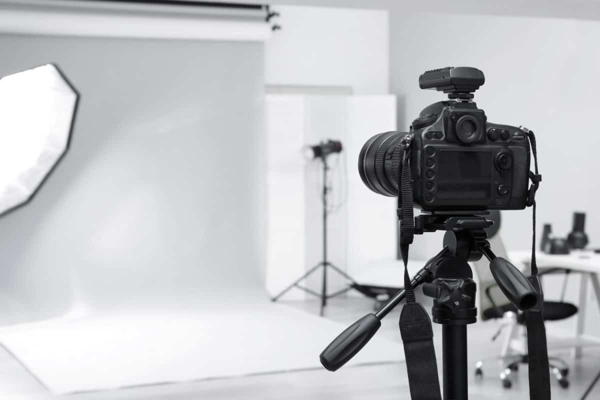Modern photo studio with professional equipment
