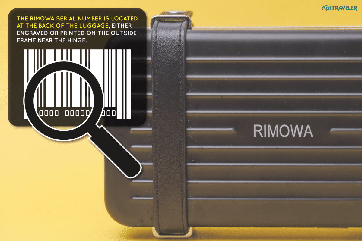 black rimowa luggage on a yellow background, Where Is Rimowa Serial Number?